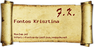 Fontos Krisztina névjegykártya